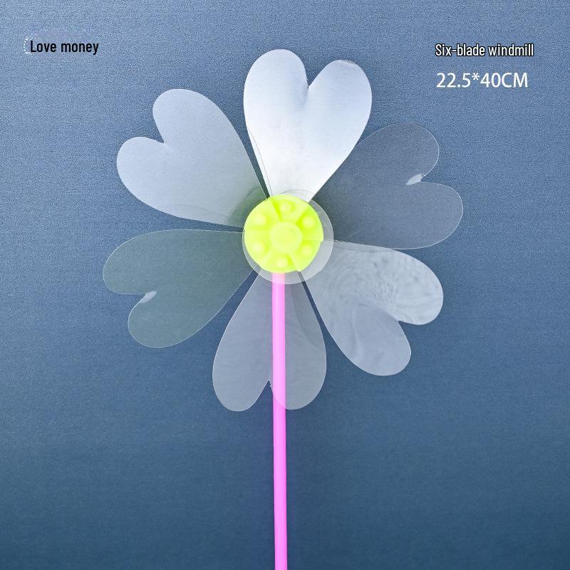 Large Transparent PVC Rotating Windmill - DIY Handmade for Children Outdoor Decoration