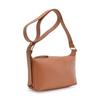 Cowhide Leather Bag with Metal Shrink Taupe [Barcos] Pochette/Shoulder Fittings, Leather,