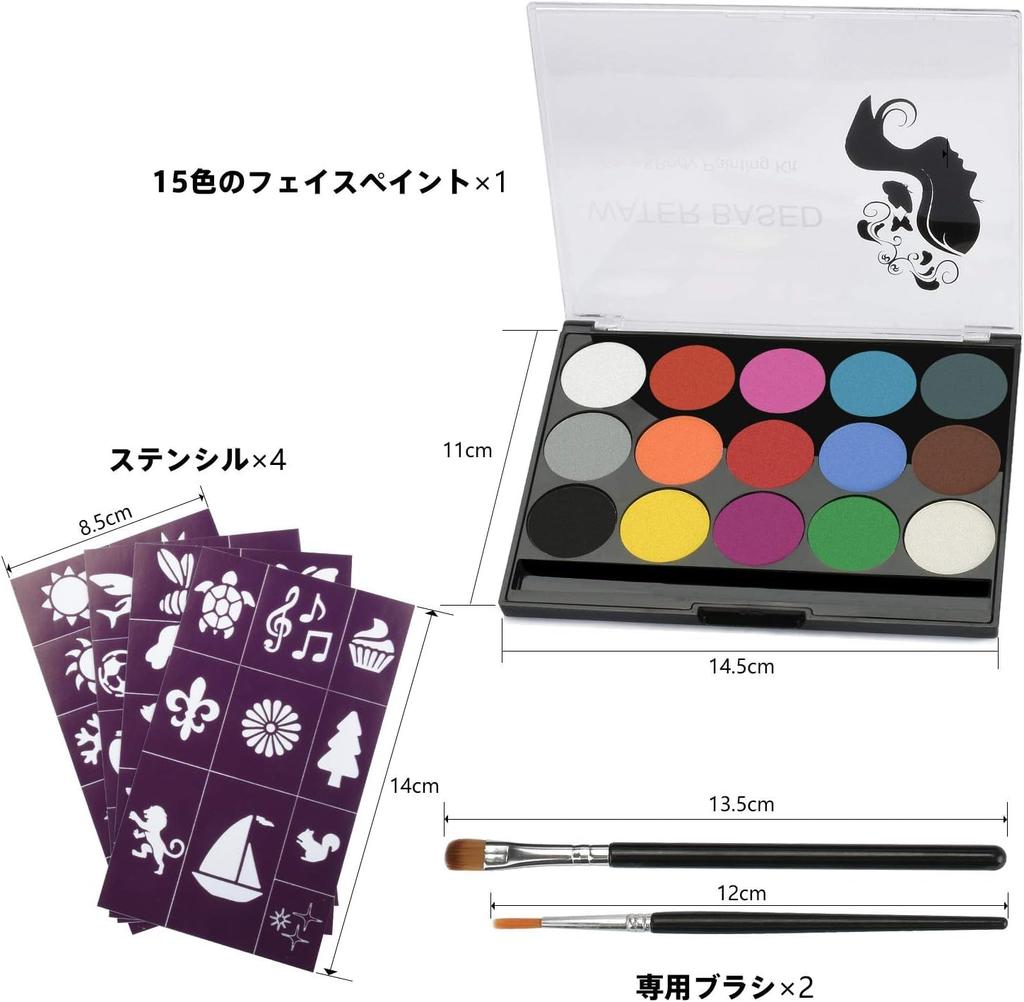 Mefeny Face Paint Body White Maternity Face Easy To 2 4 Costumes 15-Color Set, Paint, Paint, Paint, Paint, Safe, Non-Toxic, Wash, Quick-Drying,