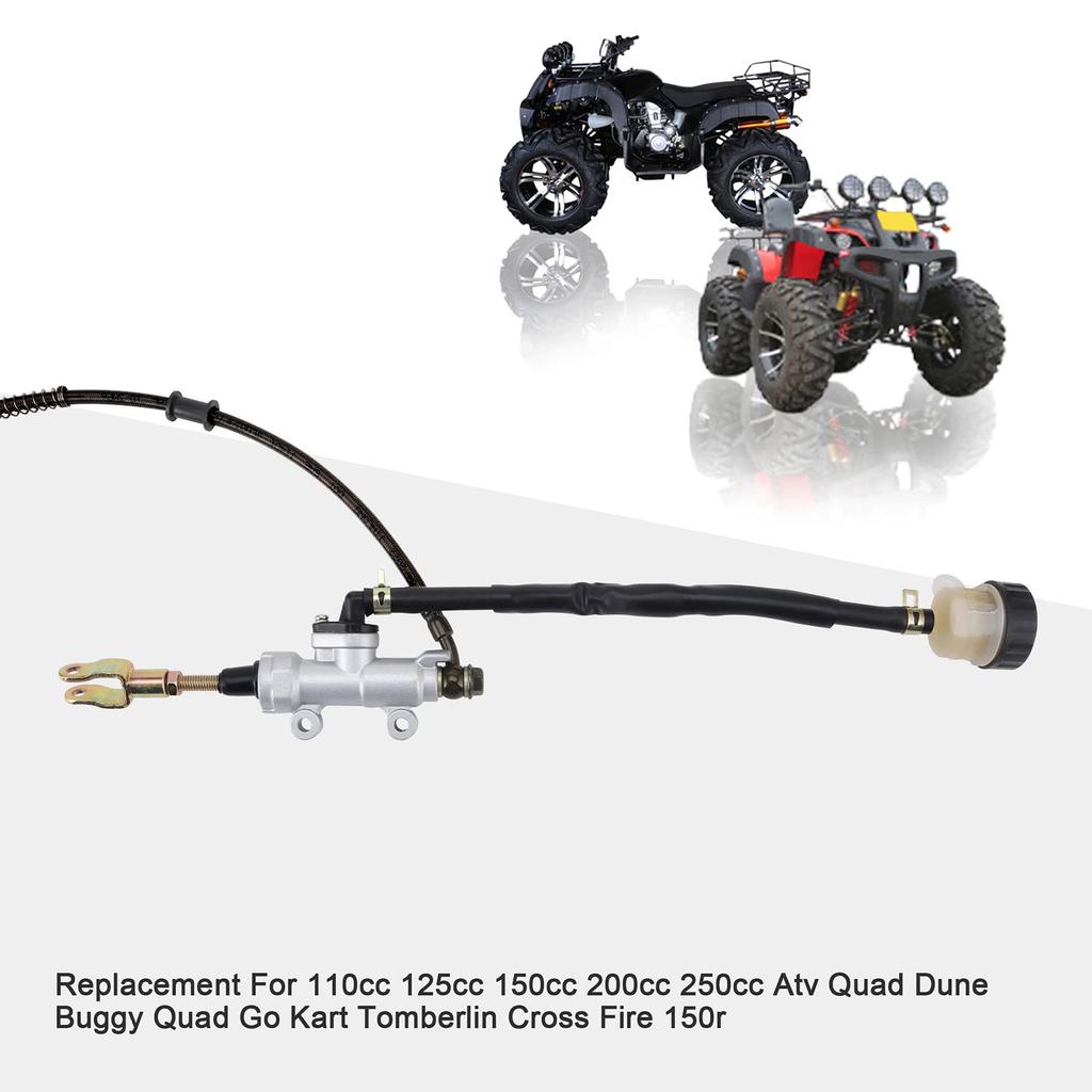 Rear Foot Disc Brake MasterCylinder Assembly Reduce Brake Disc Temperature for 110cc 125cc 150cc 200cc 250cc ATV Durable