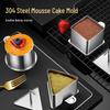 304 Stainless Steel Cake Mold Set: Square, Round, Heart Shapes for Baking
