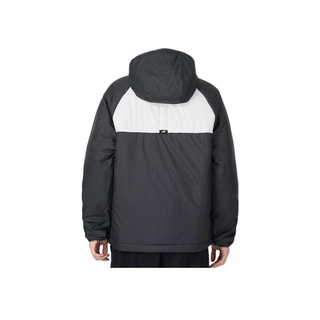 Nike Patchworkový design Logo značky s potiskem Mikina s kapucí a dlouhým rukávem Bavlněná bunda Pánská bunda Černá Šedá DD6858-070