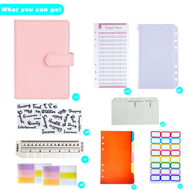 Macaron A6 Cute Loose-leaf Notebook with Magnetic Buckle