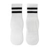 Women's Breathable Non-slip Yoga Socks - Mid-calf Striped Pilates Socks