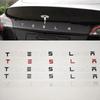 NEW 3D Letters Logo Carbon Chrome Black Red Badge Car Rear Trunk Stickers For Tesla Model 3 Y X S Back Decals Accessories