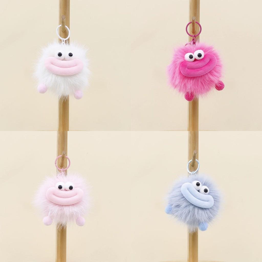 Stuffed Plush Animal Keychain With Big Mouth Design For Bag Ornament Bag