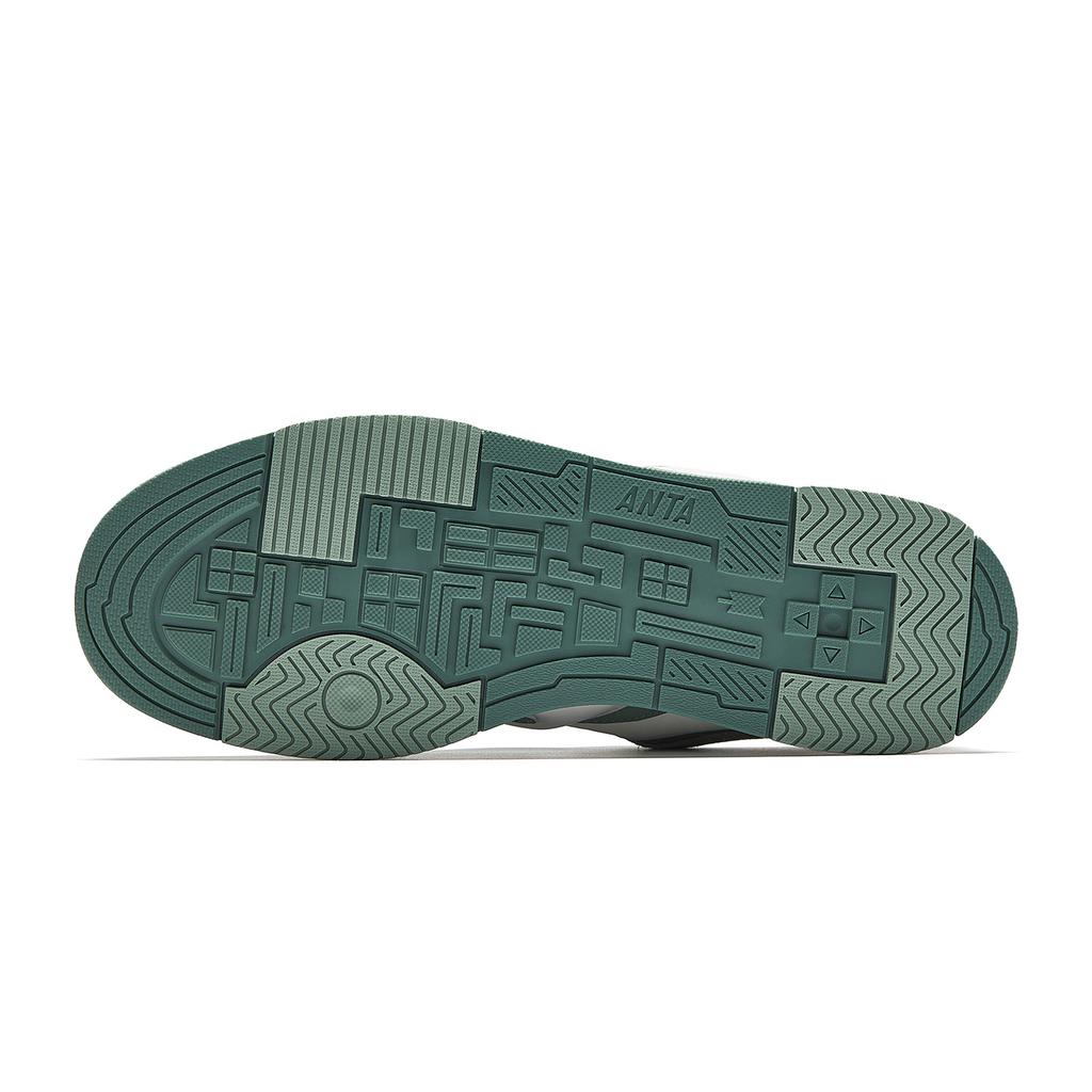 Anta Abrasion Resistant Lightweight Wear Resistant And Lightweight Low Top Skateboard Shoes Men's Green White 912548007-2