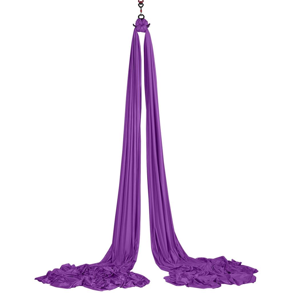 VEVOR Tessuto Aereo & Altalena Yoga, 8 Metri, Kit Amaca Yoga Aereo con Tessuto in Nylon 100 gsm, Kit Completo di Montaggio e Guida Facile all'Installazione