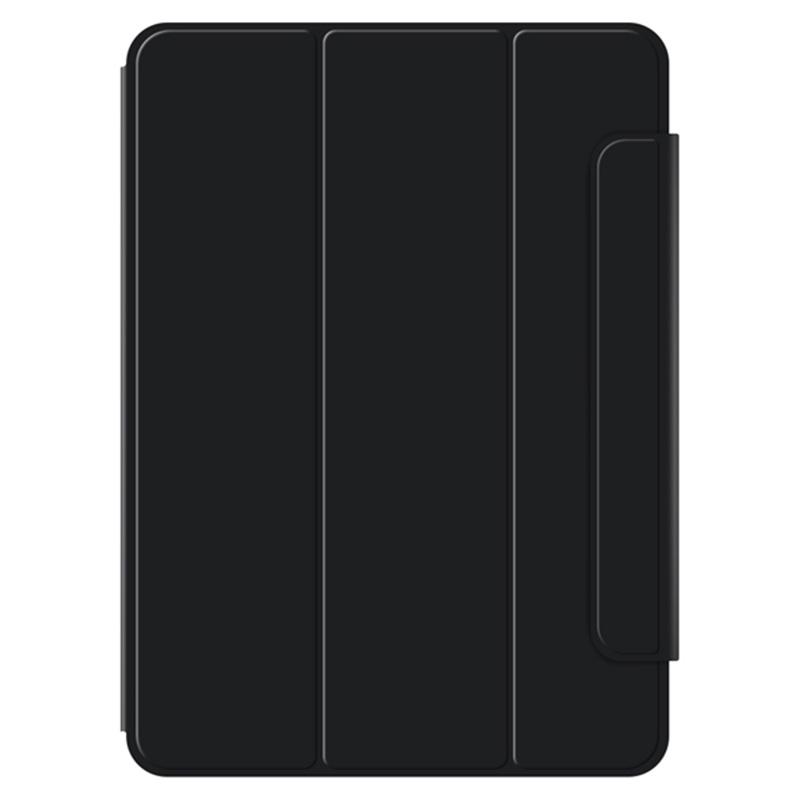 For iPad Pro 11 (2025)/11 (2024) Case Magnetic Attachment PU Leather Drop-Proof Tablet Cover with Tri-Fold Stand