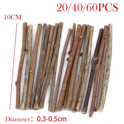 20/40/60 PIEZAS Palos de Madera para Manualidades Palos de Tronco de Madera Ramitas Mini Naturales Palos para Accesorios de Fotos Manualidades DIY Decoraciones para el Hogar