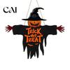 Festive Entryway Fall Display Halloween Door Sign for Porch, Cute Ghost Scarecrow Dwarf Hanging Wall Decorative Seasonal Plaque, Rustic Farmhouse