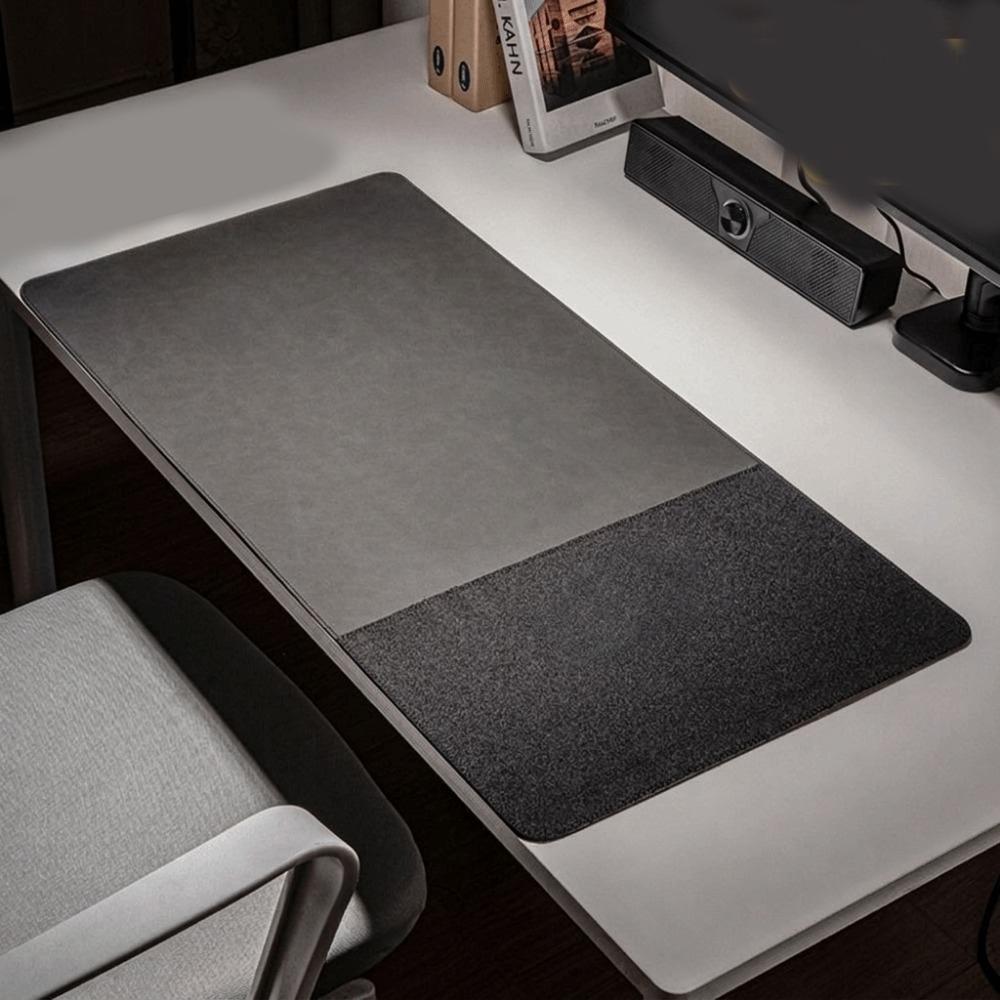 Anti-wear Portable Retro Mousepad Large PVC Leather Mouse Pad Double-sided Non-slip Esports Table Mat Desktop