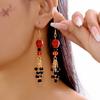 Tassel Halloween Earrings Rice Bead Ear Jewelry Accessories Fashion Skull Drop Earring  Hipster