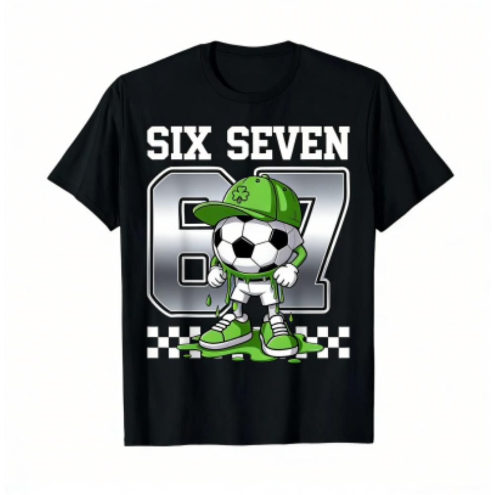 Kids T-Shirt Funny 67 Six Seven Print Boy and Girl Tees Top Summer Short Sleeve O Neck Casual Outdoor Kids Clothing