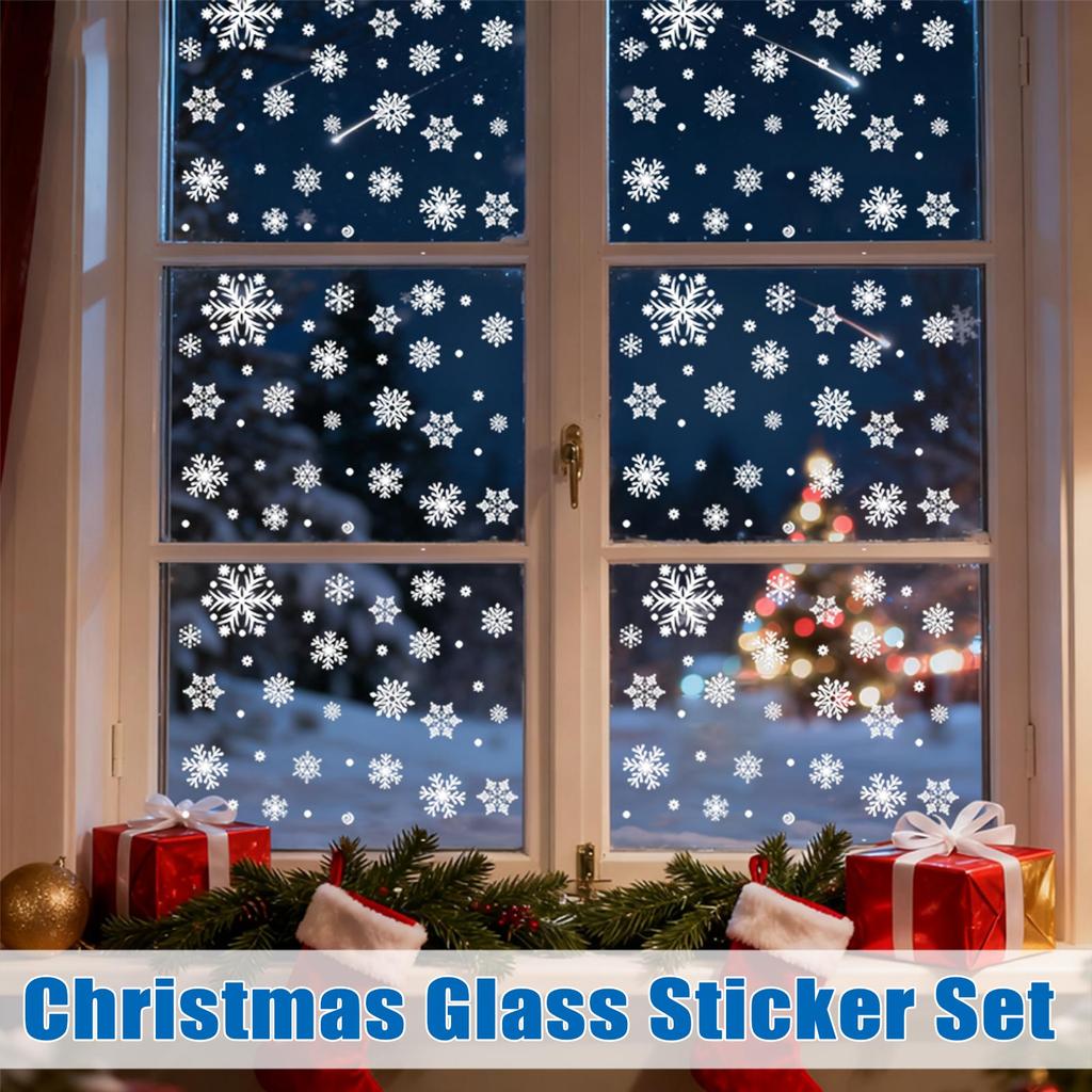 Christmas Window Decal Sticker Set for Glass Decorations