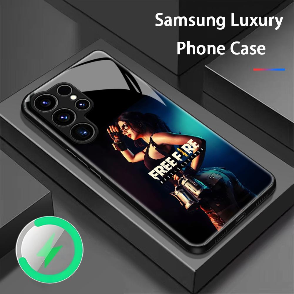Garena Free Fire Phone Case For Samsung S26 S25 S24 S23 S22 S21 Plus Ultra Note20 Glass Magnetic Case
