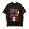 Familien-Weihnachtsteam 2026 Motivdruck Urlaubs-Freizeitoberteil Reines Baumwoll-T-Shirt