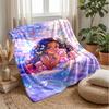 Fairy with Butterflies and Teddy Bears Theme Blanket Lightweight Warm Flannel Blanket Decorative Throw Blanket for Home Decoration