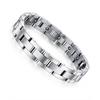 Magnetic Therapy Bracelet Men Women Geometric Stainless Steel Chain With Hematite Beads Anti-Fatigue Health Jewelry