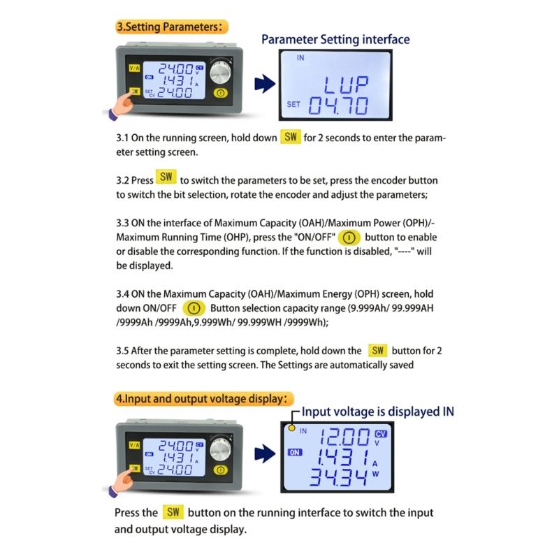 SK35H DC-DC Buck Boost Converter 4A 35W DC5-30V Input Power Modules Adjustable Regulated Power Supply for Laboratory