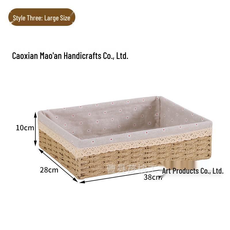 In-Stock Paper Rope Woven Storage Basket - Ideal for Miscellaneous Item Organization