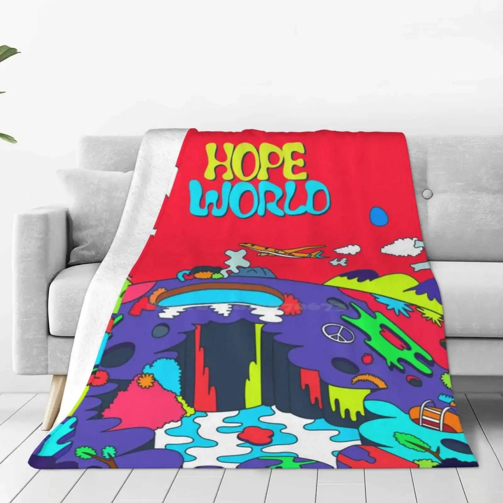 J-Hope Hope World Album Art Creative Design Comfortable Warm Flannel Blanket J Hope Hope World Album Art Jhope Album Mixtape 75x90cm