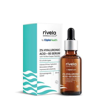 Rivela Dermascience Hyaluronic Acid 2% + B5 Serum 30ml For Hydrated Smooth Glowing Skin
