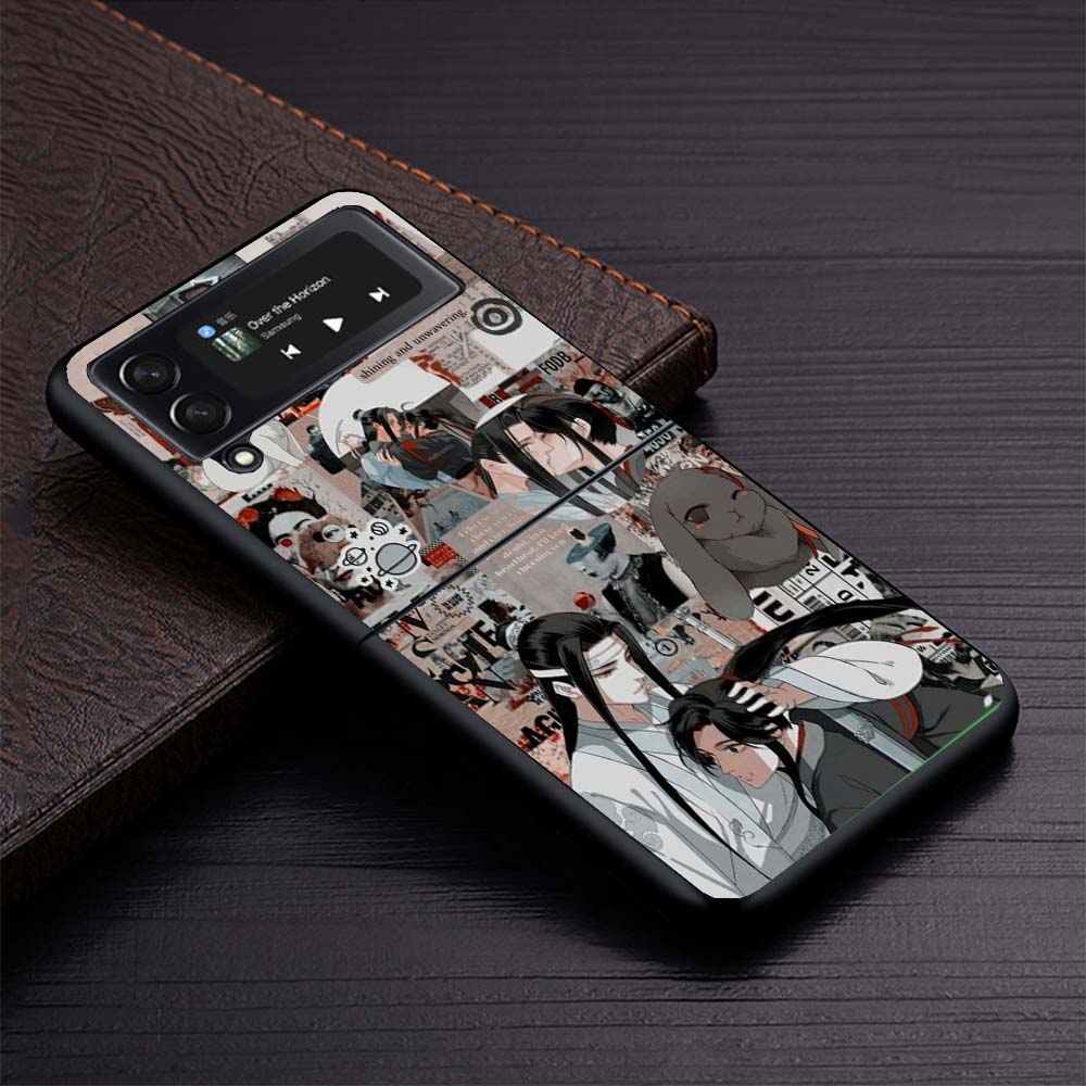 Mo Dao Zu Shi MDZS Manga Phone Case for Samsung Galaxy Z Flip3 5G Flip4 Flip5 Black Hard Cover Z Flip 5 4 3 PC Shell Zflip3 Coqu