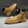 Large size velvet men's shoes men's fashion British high-top Martin boots versatile tooling outdoor sports boots