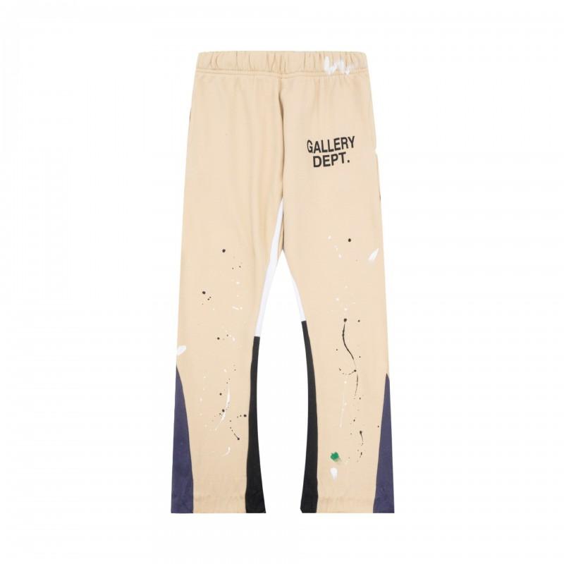 Mens High-Quality Cotton Drawstring Waist Streetwear Jogger Pants With Hand-Painted Splatter Graffiti Print
