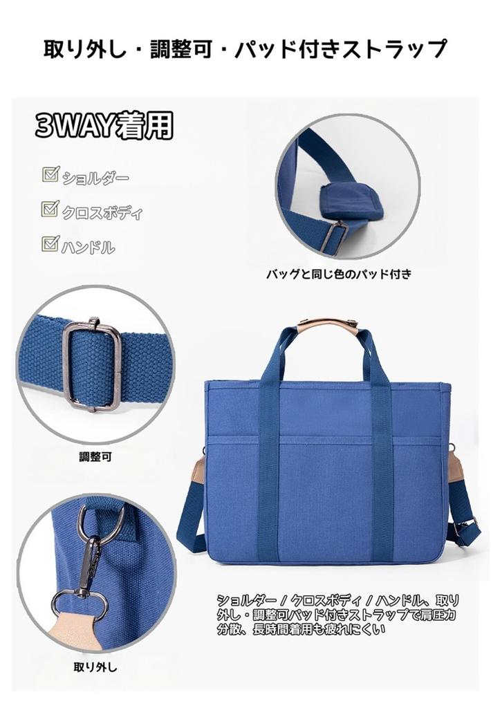 HIVOGUE Tote Bag for Men and Women, Canvas, Nylon, and Fabric, Large Tote Bag with Inner Pocket, Perfect for School, Daycare, Shopping, or as a