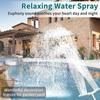 Swimming Pool Waterfall Fountain Spray, 2 Heads Water Sprinkler Pool Accessories Splash Water for Above Ground Pools Adjustable Pool Aerator