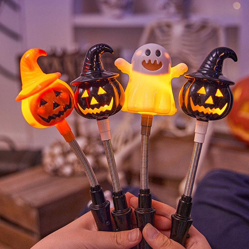 Halloween Pumpkin Handheld Decorations, Bright Hand Crank, Day Of The Dead Decoration, Gift Supplies For Halloween Party