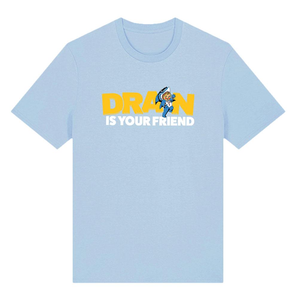DRAIN KEWPIE FRIEND TEE . . . IS YOUR FRIEND Printing T-shirt Unisex Streetwear Hip Hop Cotton Short Sleeve Fashion Tshirts