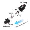 1PCS Aluminium Non Return One Way Check Valve Shuttle Type Check Valve Adapter Black for Car Engines Fuel/Hydraulic AN6 AN8 AN10