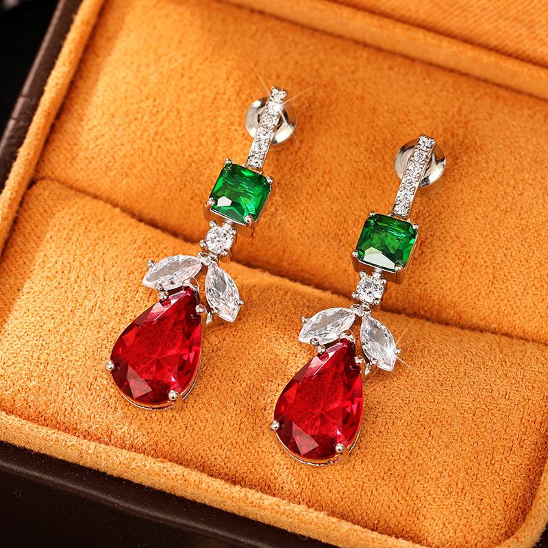 Lindon mode alliage de cuivre Zircon bijoux boucles d'oreilles pour femmes cadeaux de fête de mariage
