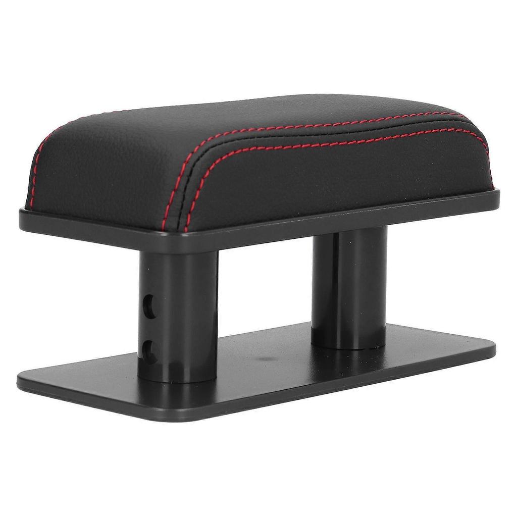 Car Adjustable Armrest Left Elbow Support Bracket Pad AntiFatigue AntiSlip Automobile Inside Modification(Black Red Edge )