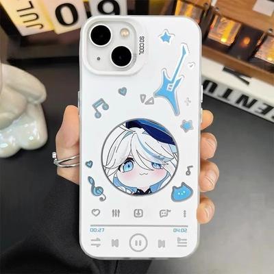 Cute Fufu for Apple 16promax Creative for IPhone13/12 Mobile Phone Case 15plus Anti-fall 11
