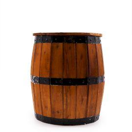 Biervat Kruk & Parasolhouder – Natuurlijk Hout 38 x 32 cm