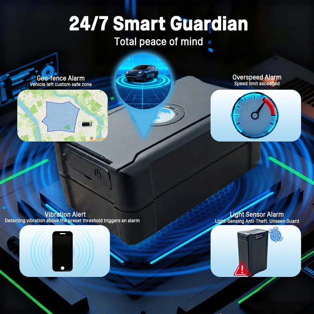 4G GPS Tracker 6000mAh Portable GPS Via Satellite Car Alarm Real-Time GPS Locator Magnetic Tracking Device 90 Days Standby Time