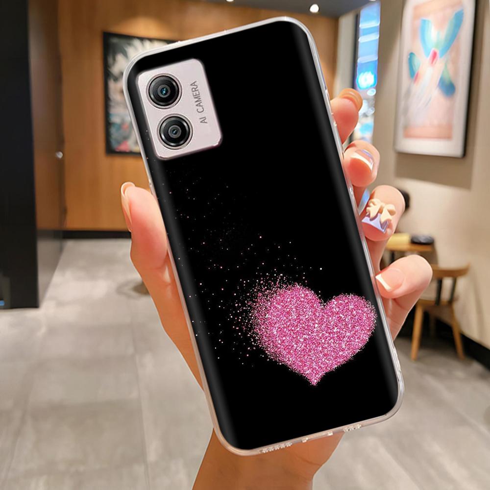 Etui Do Motorola Moto E13 Miękki Przezroczysty TPU Silikonowy Uroczy Kreskówkowy Panda Tylna Pokrywa Do Moto E13 motoE13 Futerały Etui Odporne Na Wstrząsy