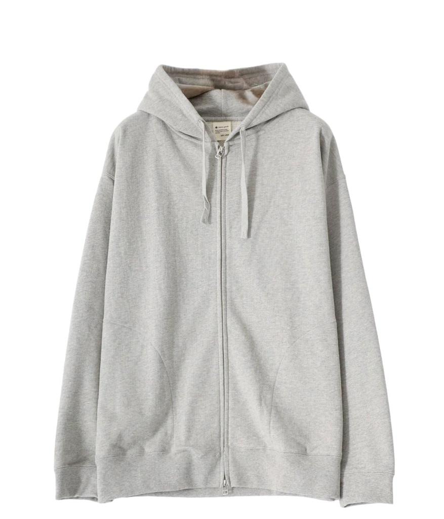 Recycled Cotton Zip Up Hoodie Gray L [Snow Peak]