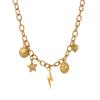 Non titanium steel Valentine's Day love flower fruit conch turtle multiple pendant necklace for women