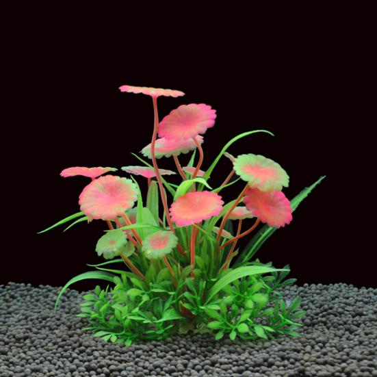 Artificial Aquatic Plants Fade-resistant Simulation Plastic Hydroponic Grass Vibrant Aquarium Landscape Decor for Fish Reptile Tanks