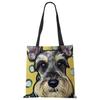 Schnauzer Dog Painting Handbags For Women Lady Korean Shoulder Bag Casual Shopping Shopper Bags Large Capacity CLE