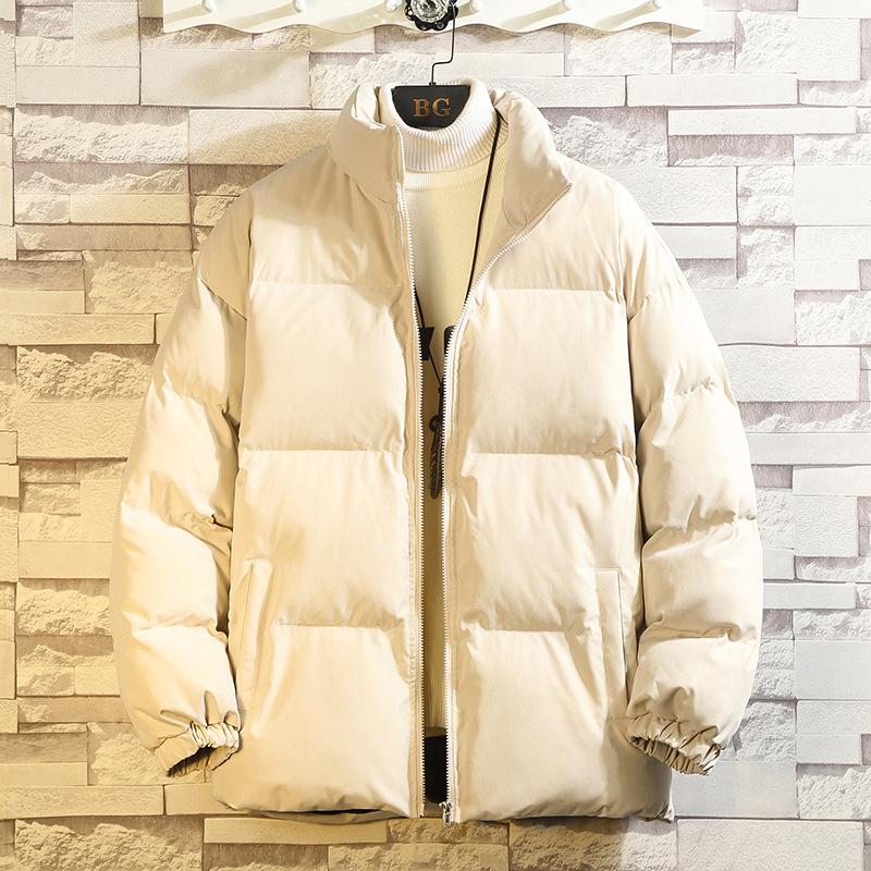 5XL Men's Fashion Down Jacket Thick Loose Outdoor Outerwear Streetwear Winter Clothing Loose Solid Color Windproof Windbreaker Down Coat