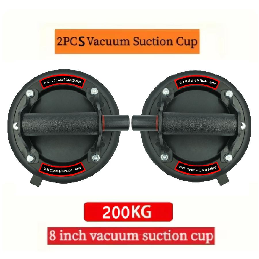 2025 New industrial suction cup with 200KG load capacity, 8-inch rubber bottom and plastic handle for handling large glass