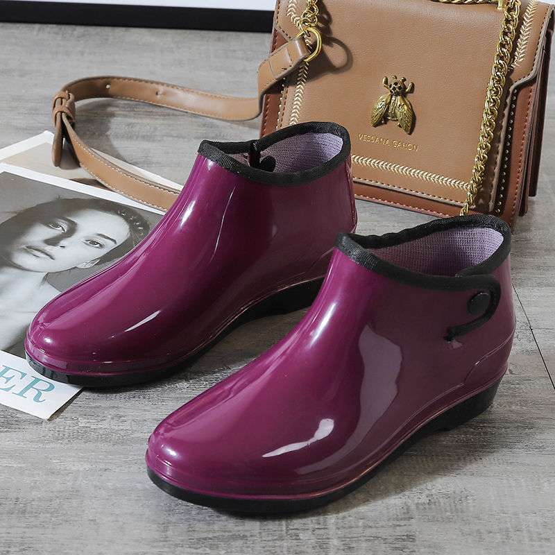 Rain shoes women's adult Korean version trendy fashion short tube waterproof, non-slip and wear-resistant spring and summer water shoes low-top rain