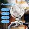 Portable Home Outdoor Small Fan USB Charging 2000mAh Table Outdoor Cooler Neck Fan 3 Speeds Cart Stroller Fan Desktop Tripod Fan