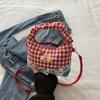 Broken lace cloud bag hand bag new summer fresh plaid splicing chain messenger bag single shoulder